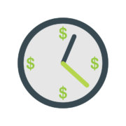 Clock with dollar sign