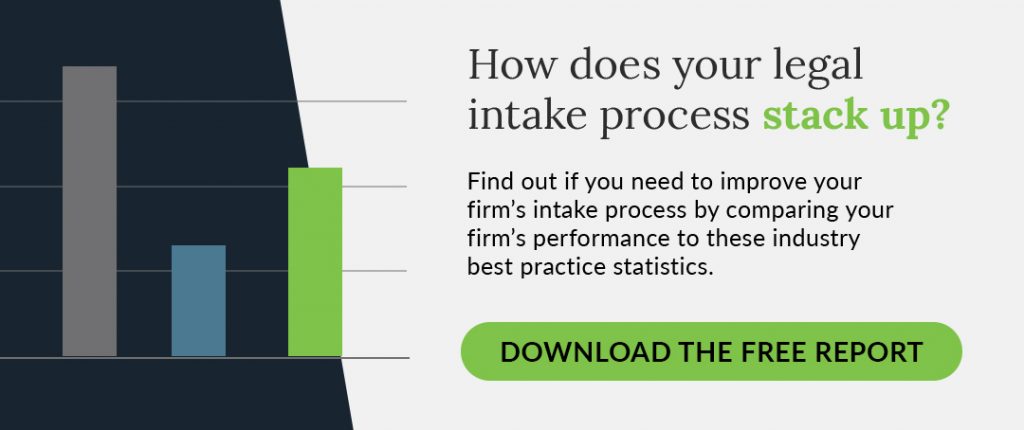 Download the free report to see how your firm's intake process compares to industry best practice statistics.