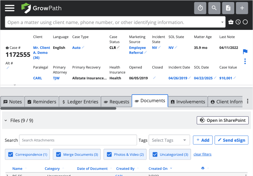 GrowPath Feature- Share point Integration